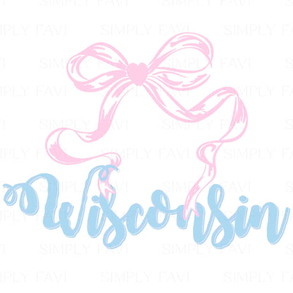 Pink Bow States (set of 50)