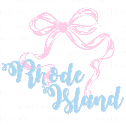 Pink Bow States (set of 50)