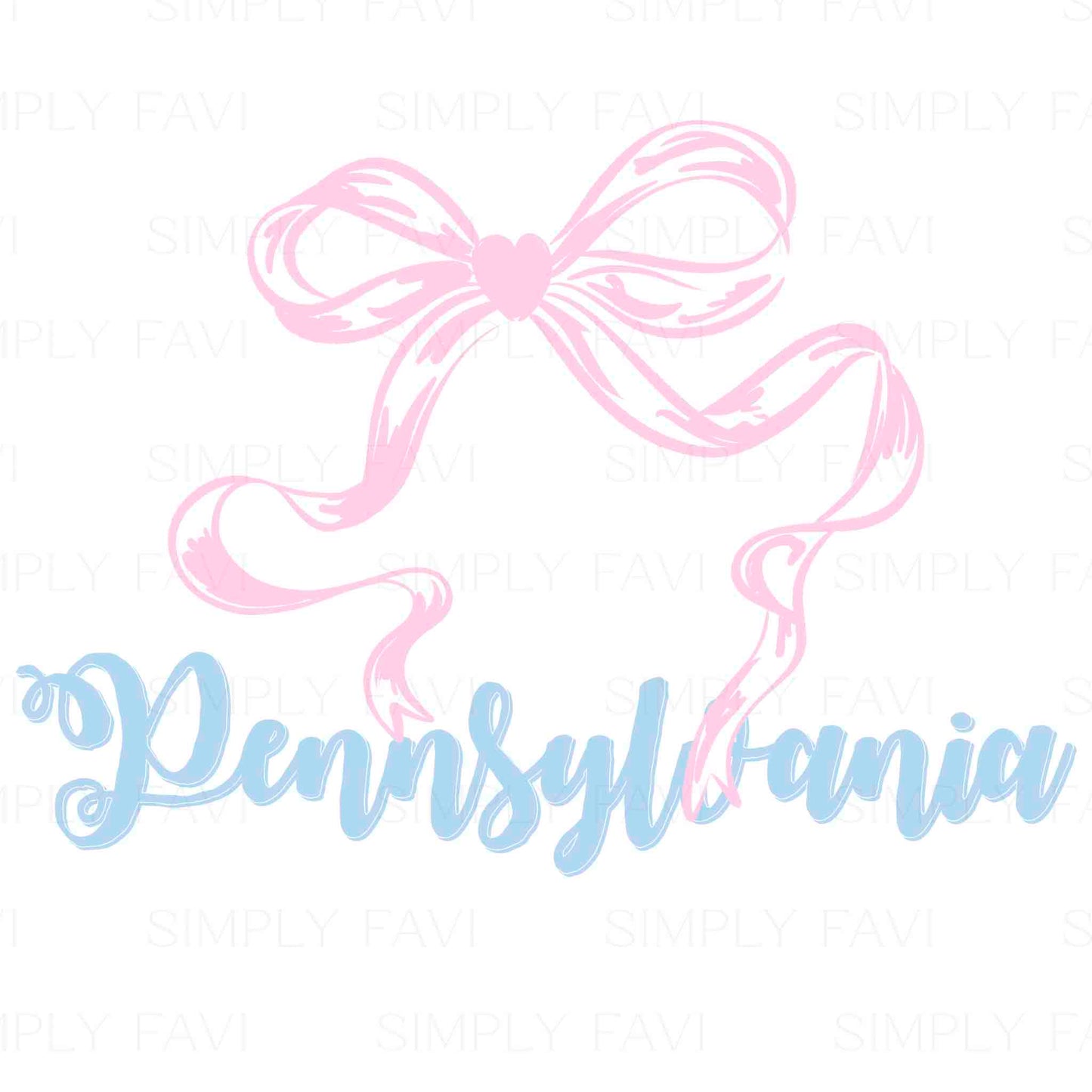 Pink Bow States (set of 50)