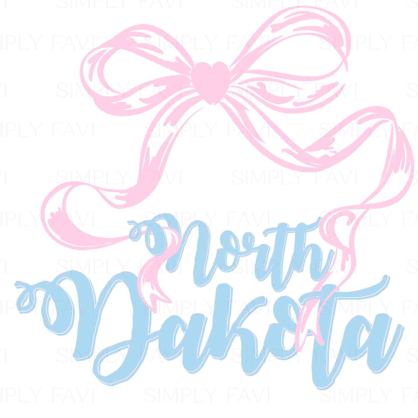 Pink Bow States (set of 50)