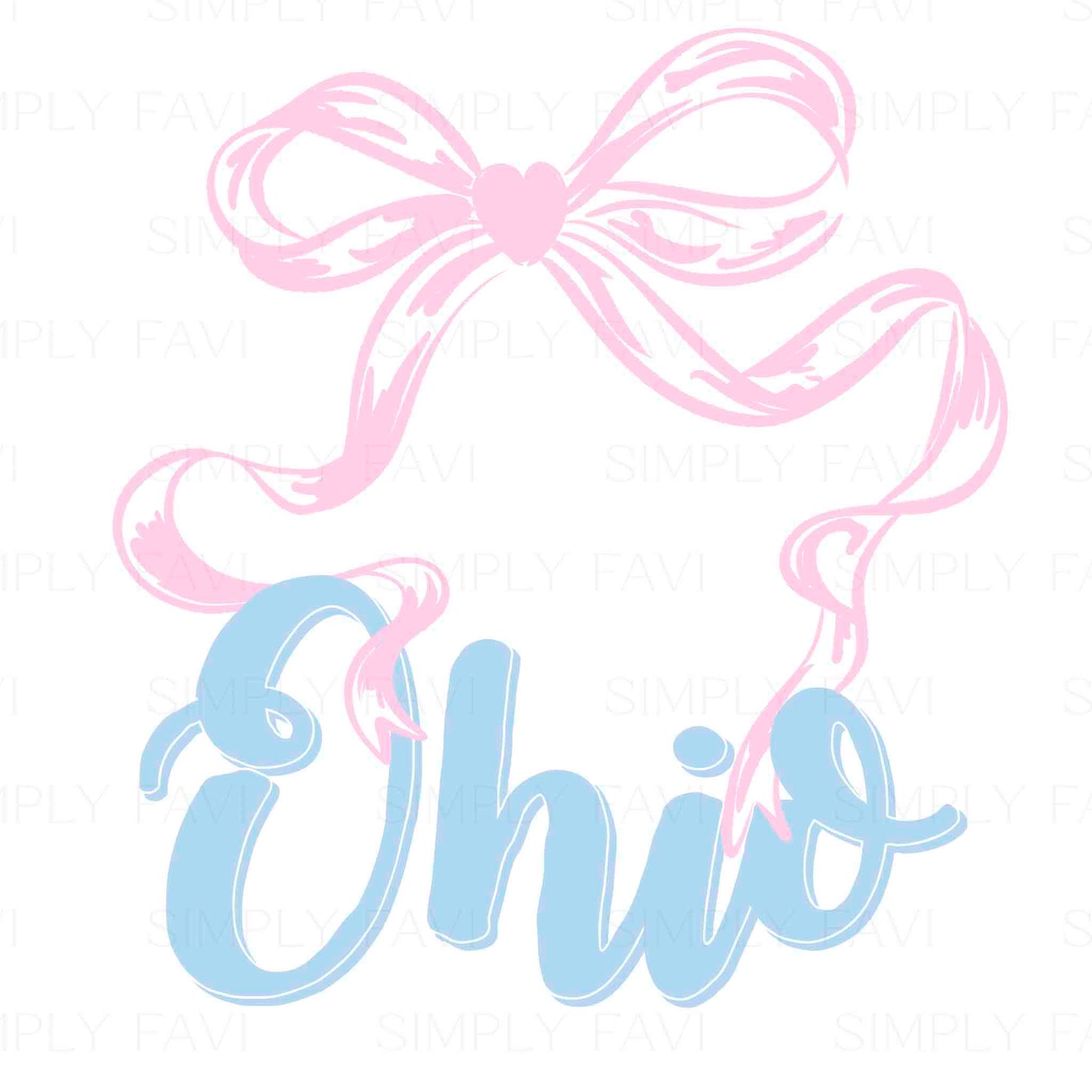 Pink Bow States (set of 50)
