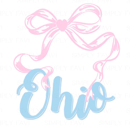 Pink Bow States (set of 50)
