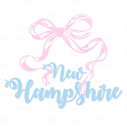 Pink Bow States (set of 50)