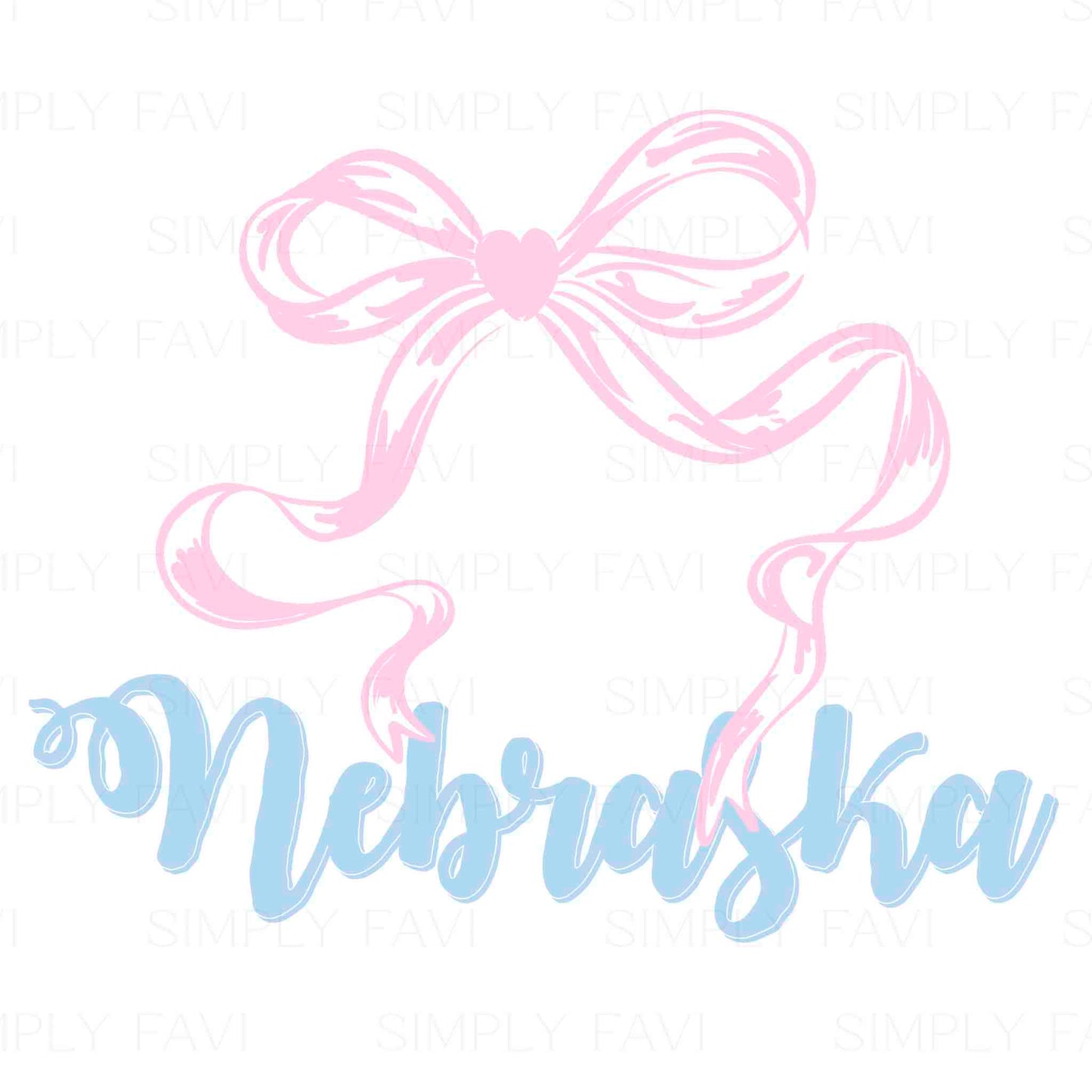 Pink Bow States (set of 50)