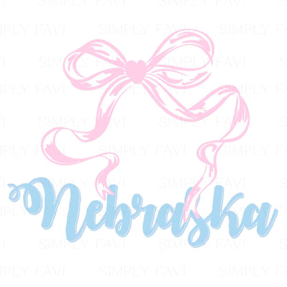 Pink Bow States (set of 50)