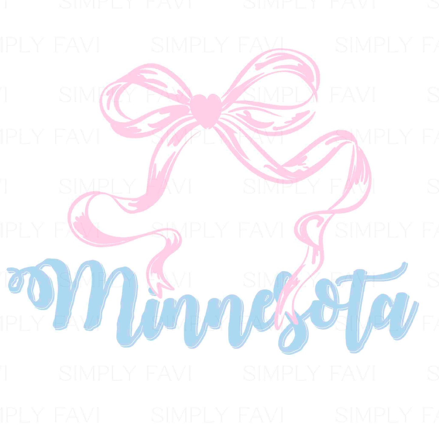Pink Bow States (set of 50)