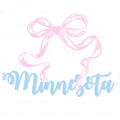 Pink Bow States (set of 50)