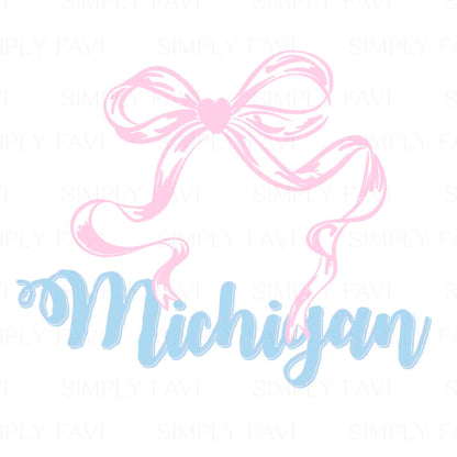 Pink Bow States (set of 50)
