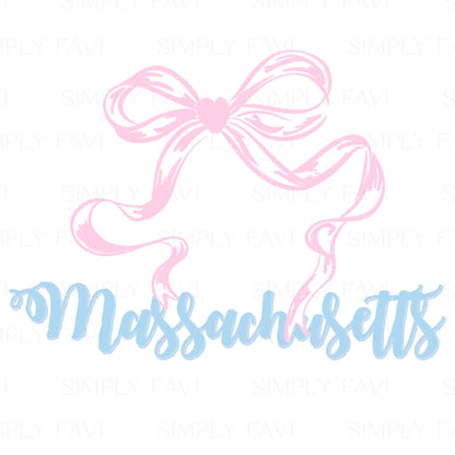 Pink Bow States (set of 50)