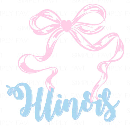 Pink Bow States (set of 50)