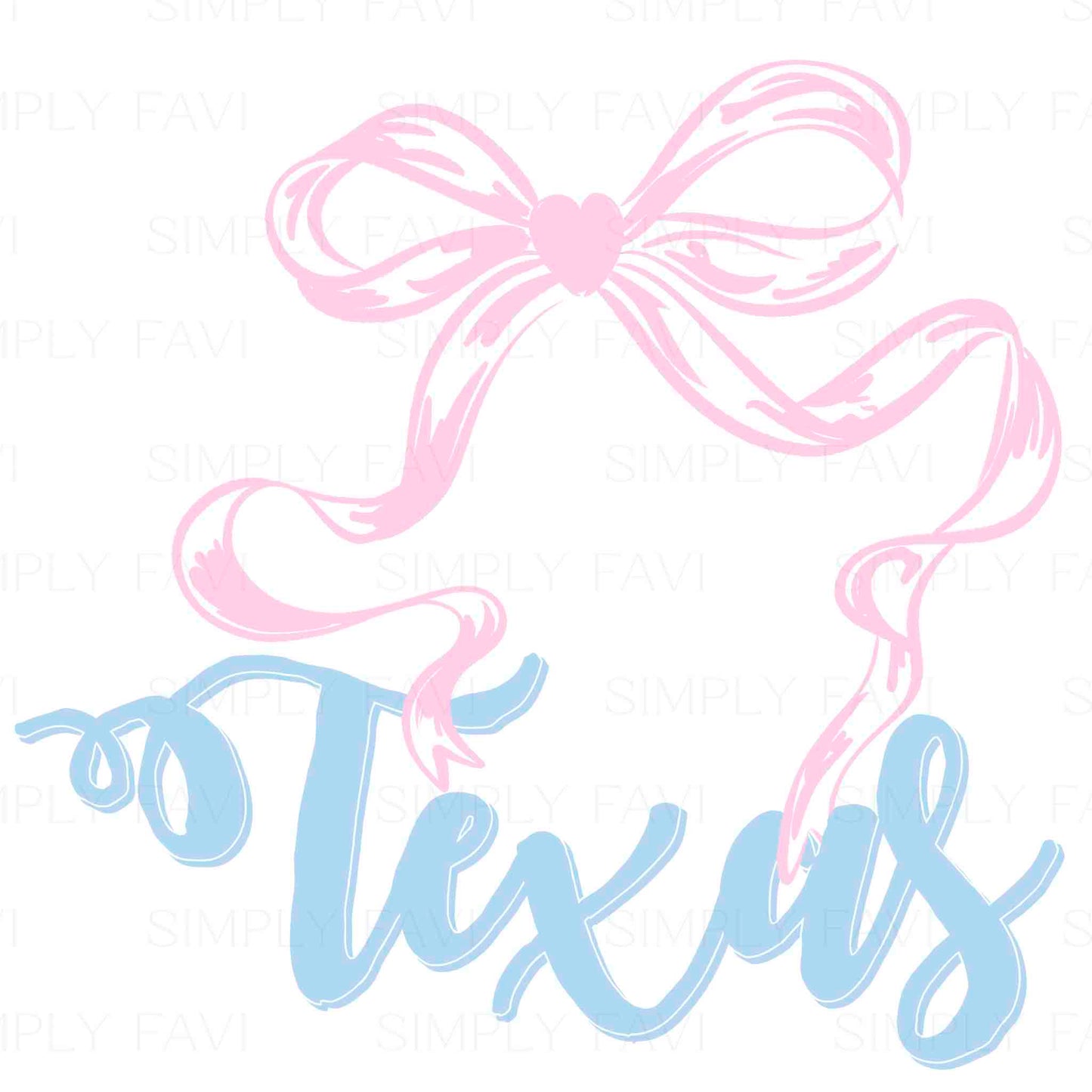 Pink Bow States (set of 50)
