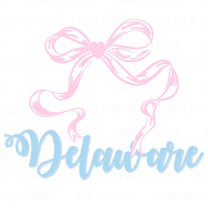 Pink Bow States (set of 50)