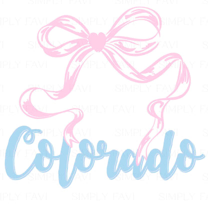 Pink Bow States (set of 50)