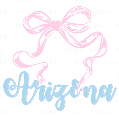 Pink Bow States (set of 50)