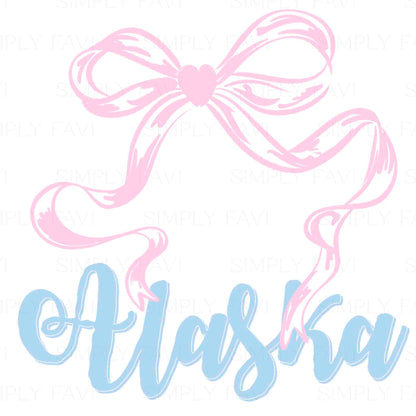 Pink Bow States (set of 50)