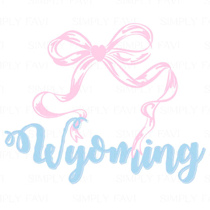 Pink Bow States (set of 50)