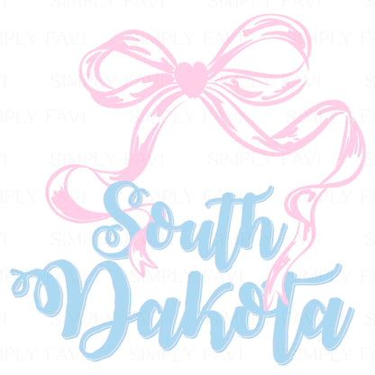 Pink Bow States (set of 50)