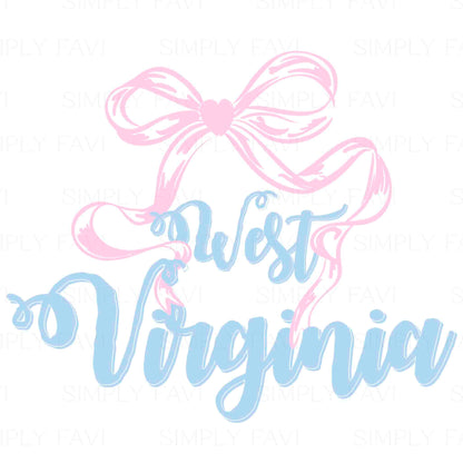 Pink Bow States (set of 50)