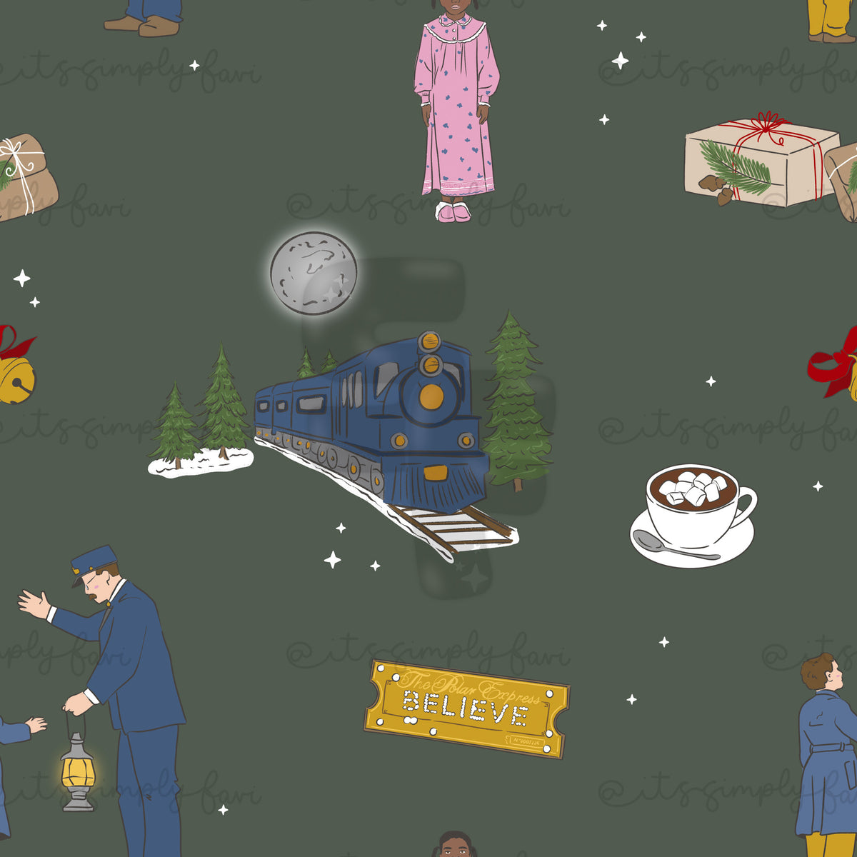 3 Month Patreon Tier Bundle- North Pole Train