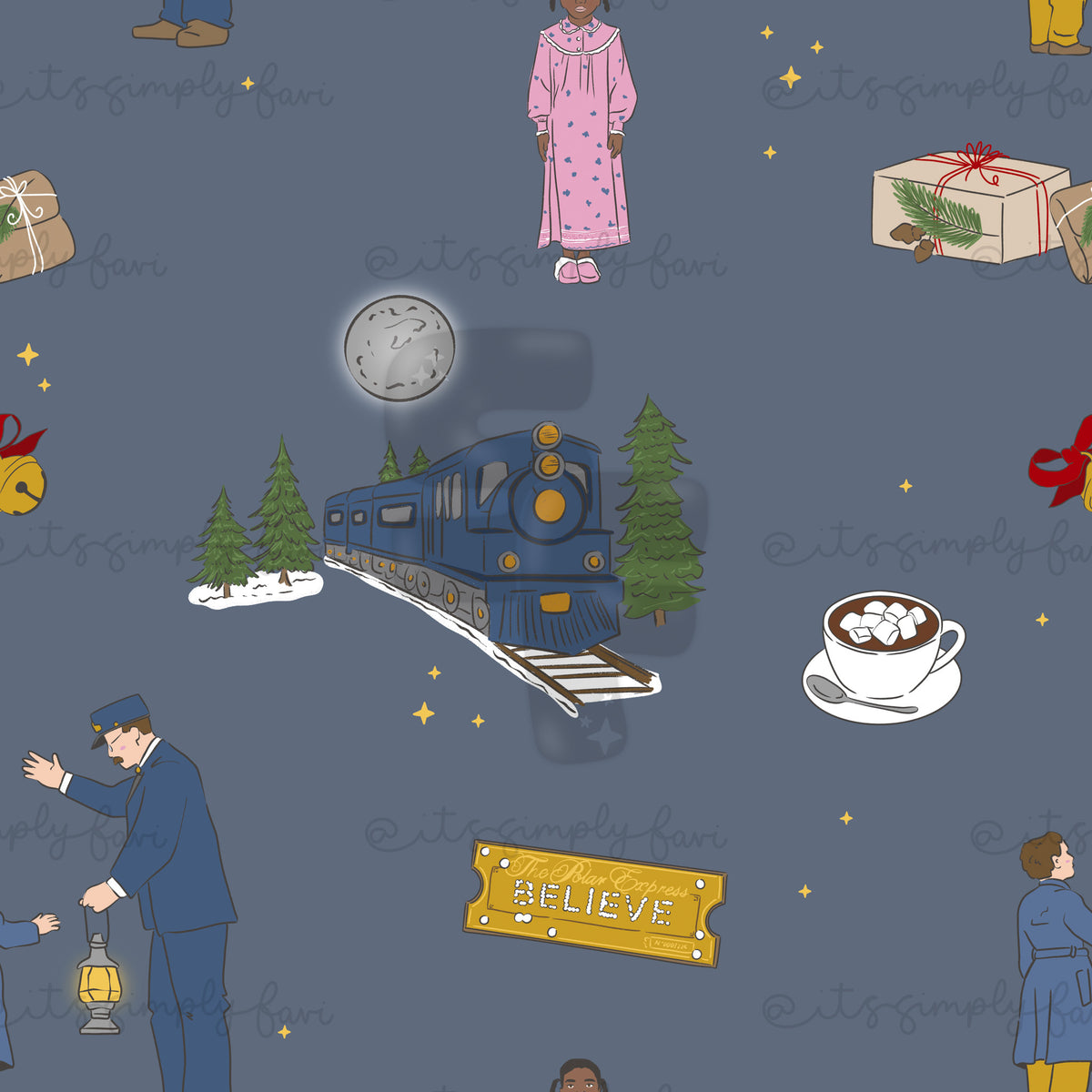 3 Month Patreon Tier Bundle- North Pole Train