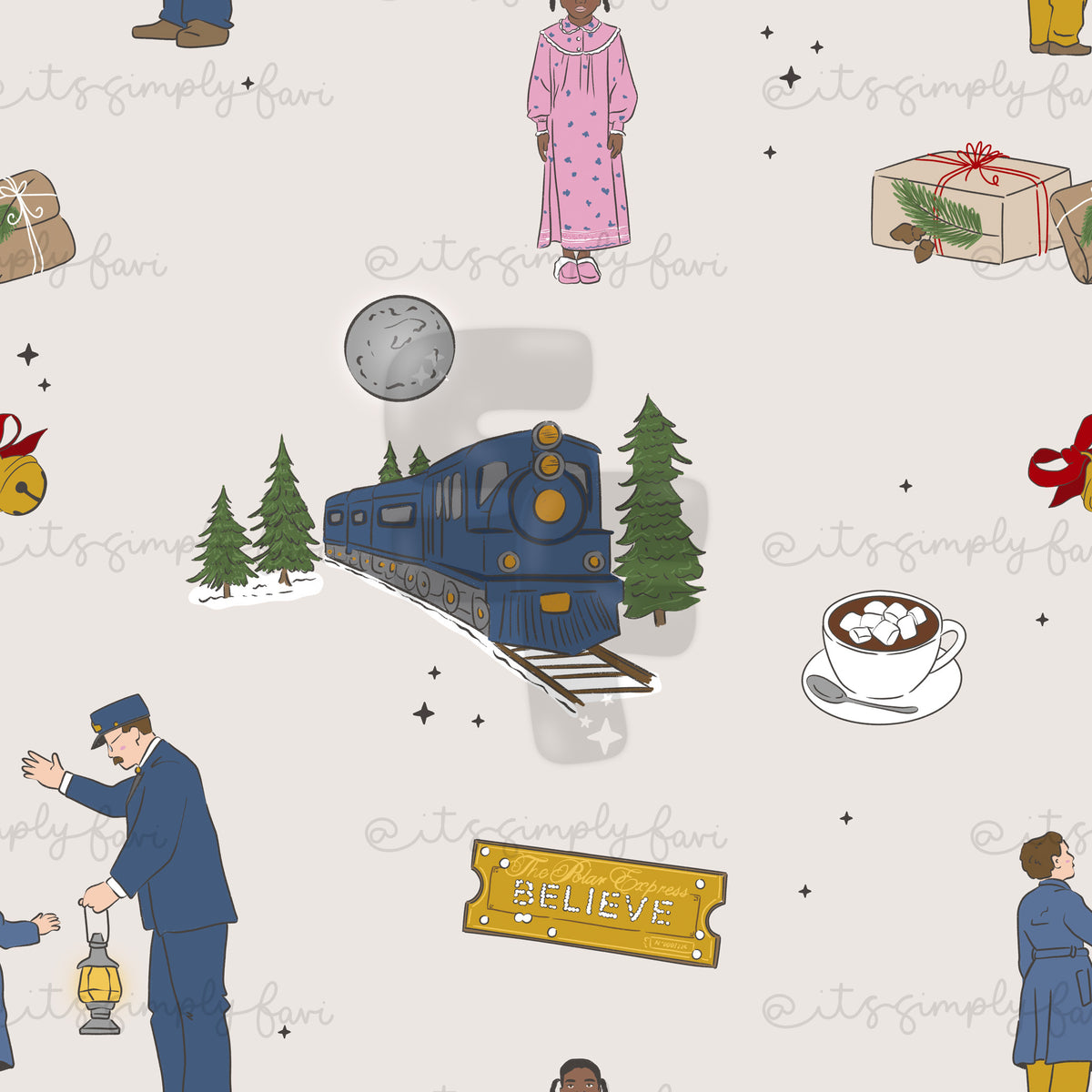 3 Month Patreon Tier Bundle- North Pole Train
