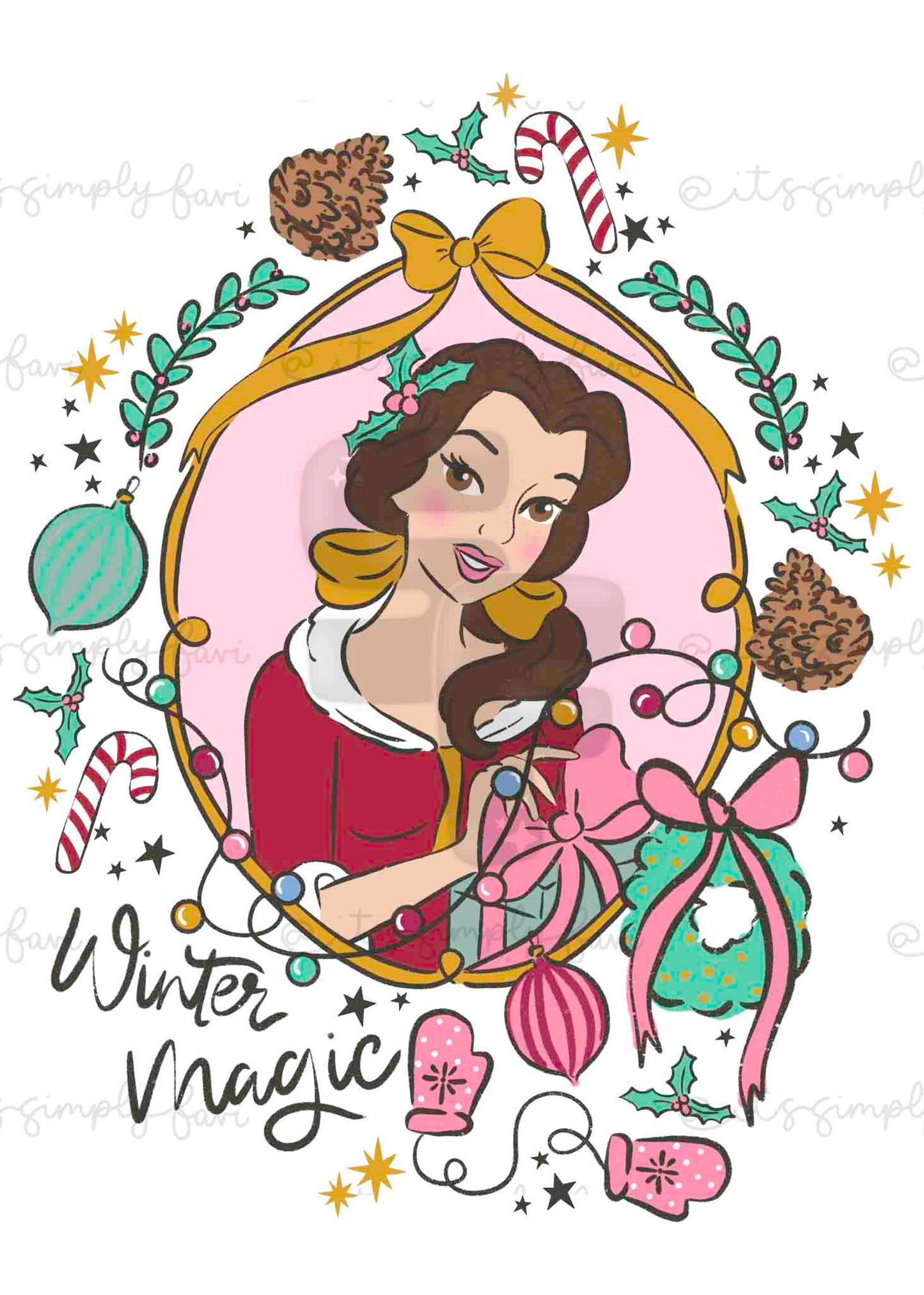 The Winter Magic Princesses PNG