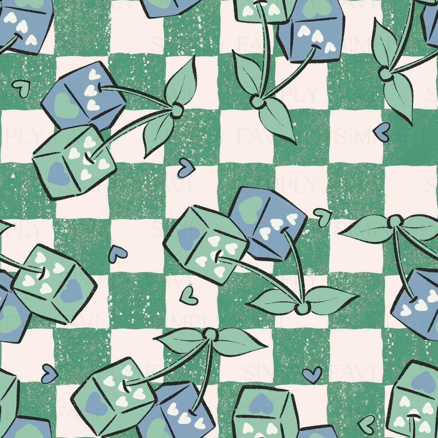 Roll the Dice Blue Chex (set of 3)