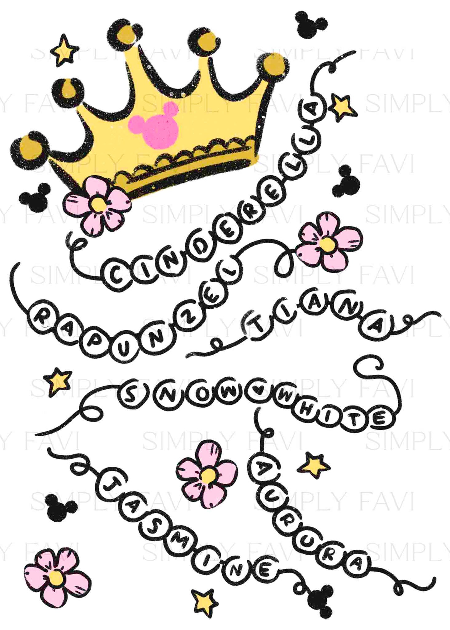 Semi Exclusive - Princess Beaded Names