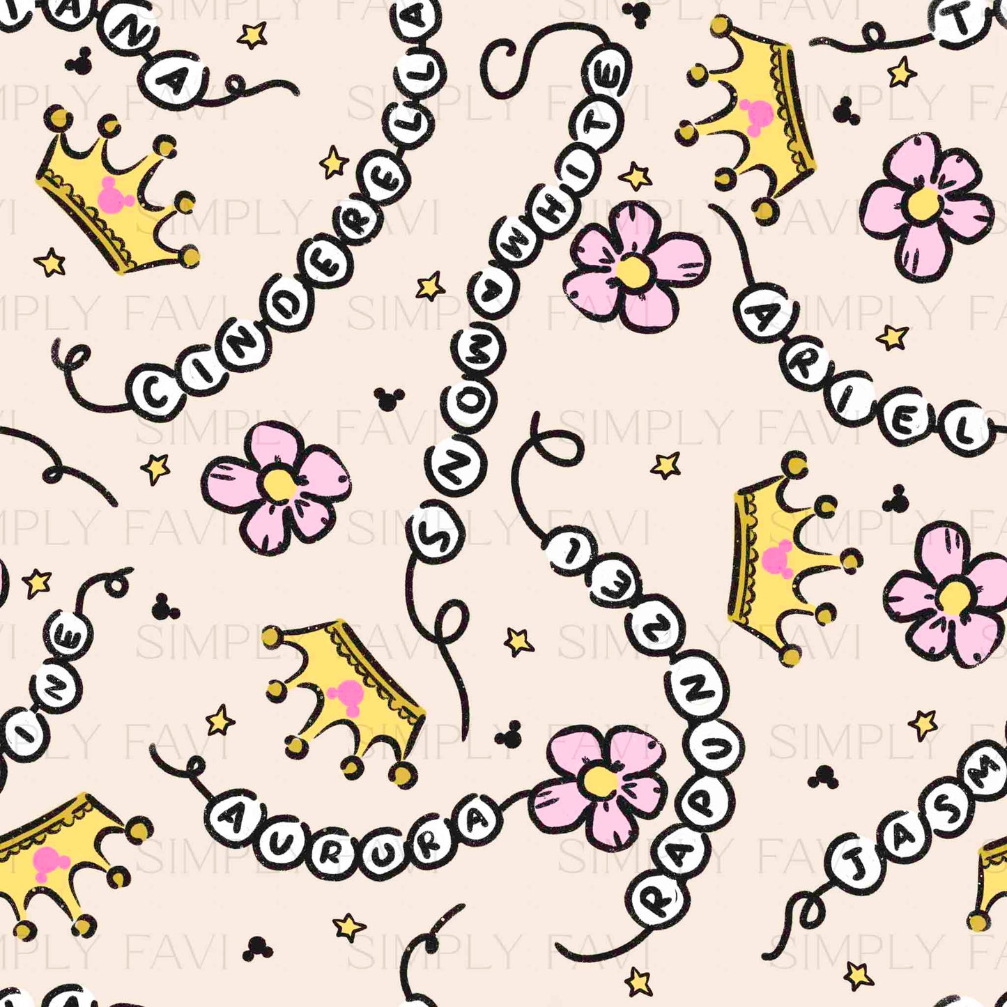 Semi Exclusive - Princess Beaded Names