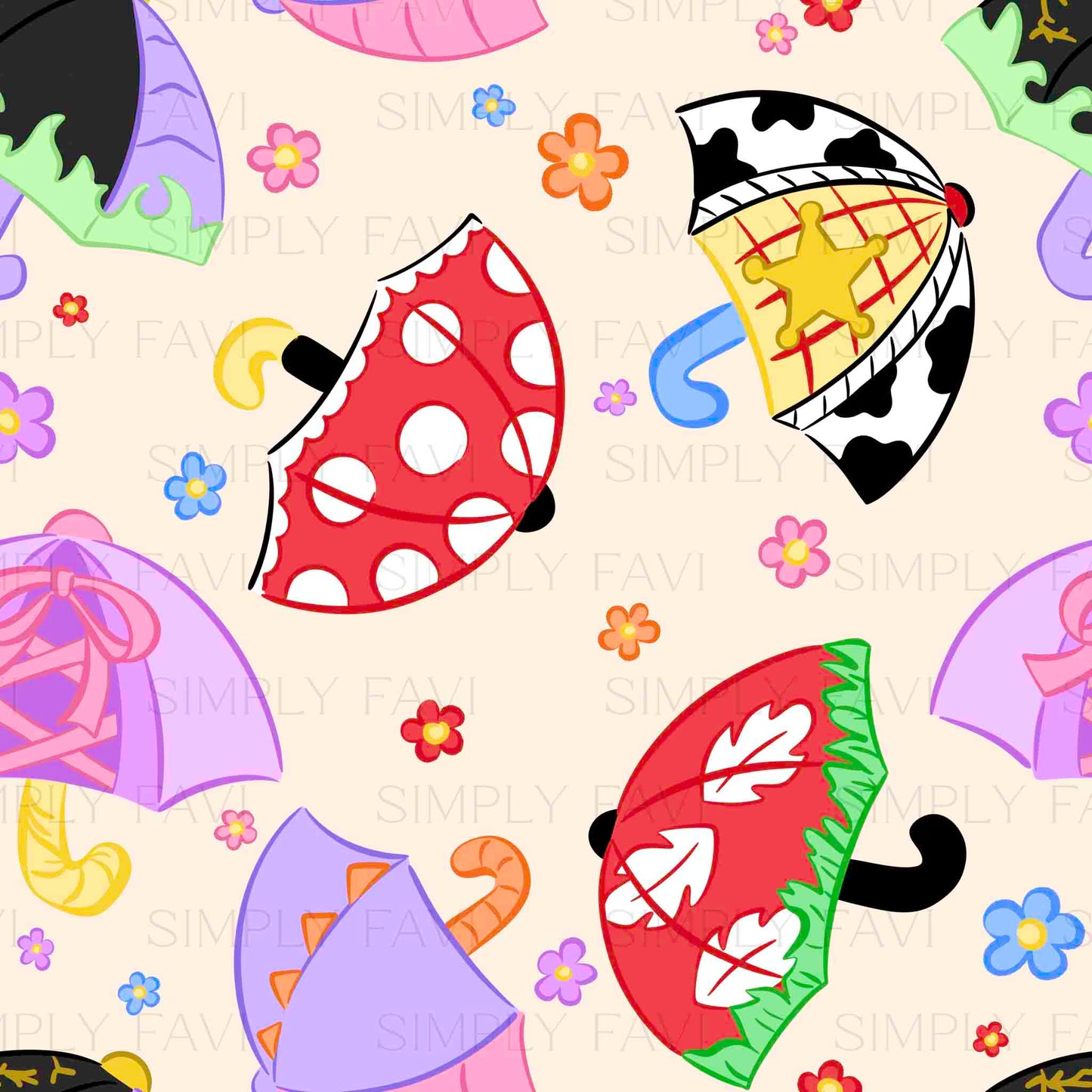 3 Month Patreon Tier Bundle - Spring Umbrellas