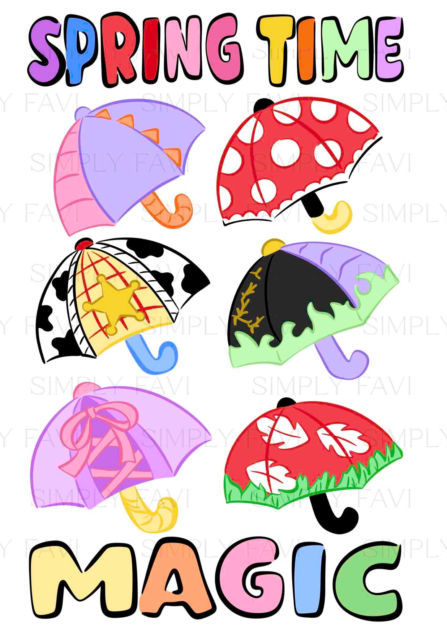 3 Month Patreon Tier Bundle - Spring Umbrellas