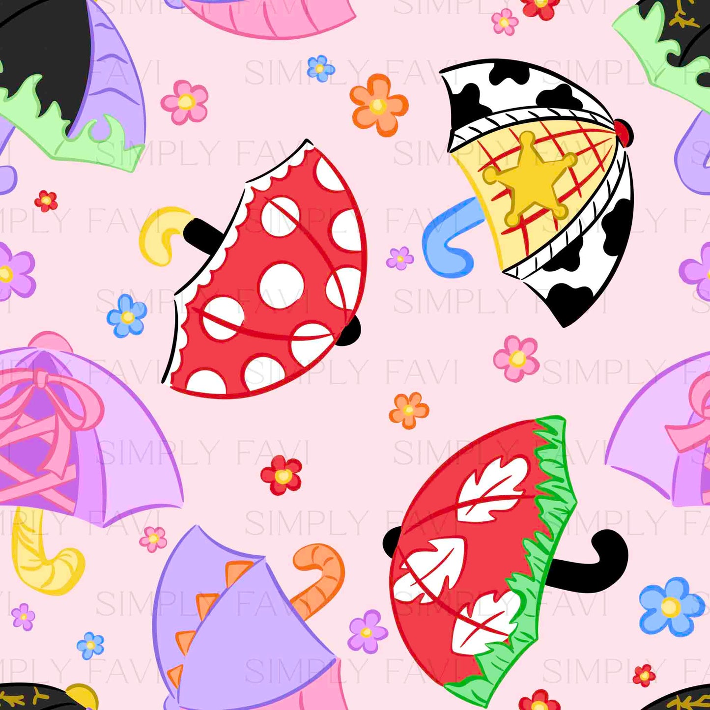 3 Month Patreon Tier Bundle - Spring Umbrellas