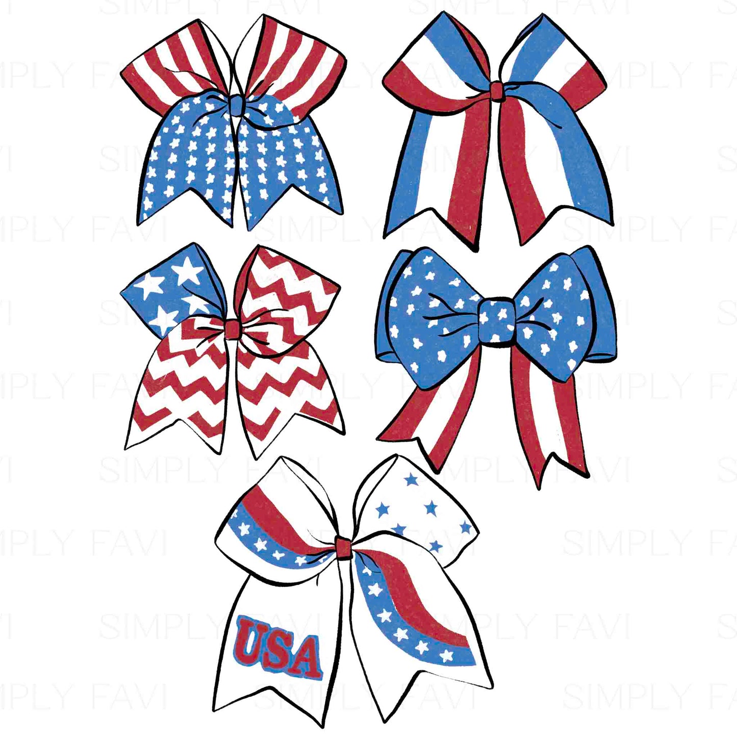 USA Bows PNG