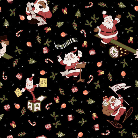 Vintage Holiday Cheers Black