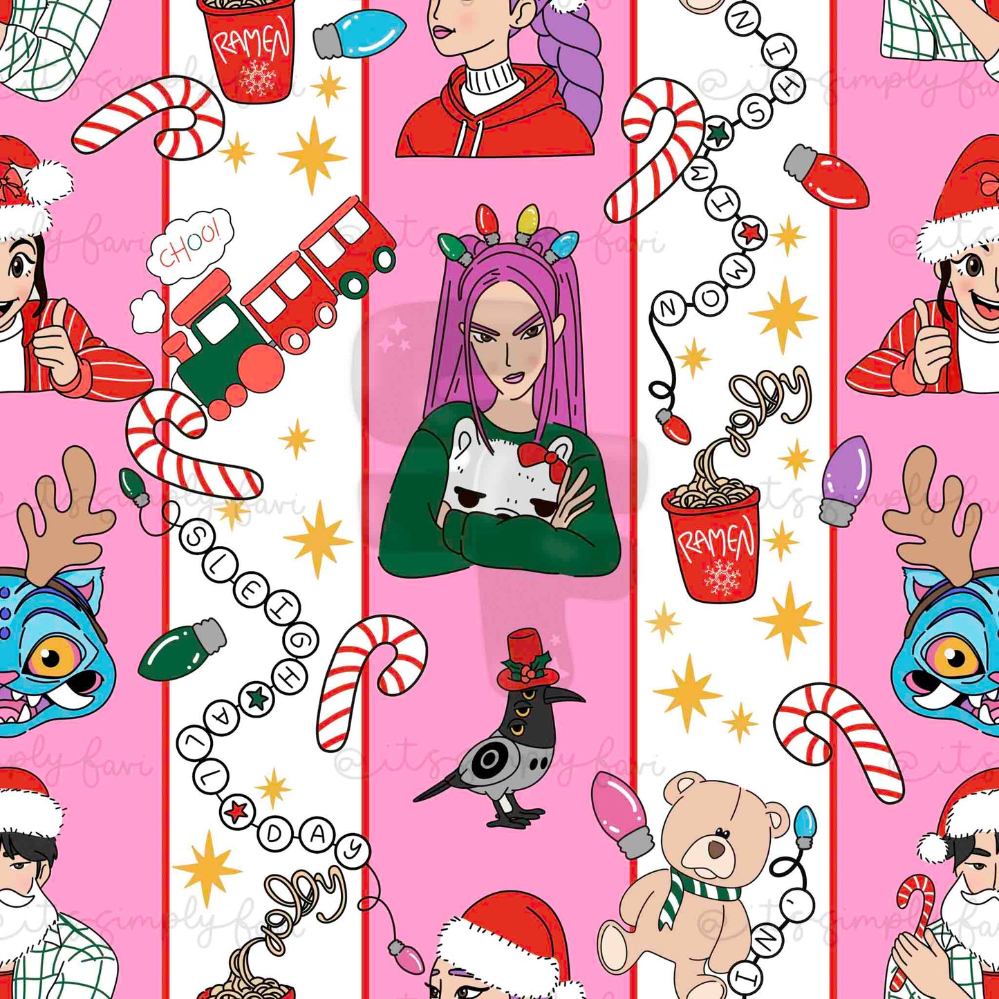 X-Mas Hunters Seamless