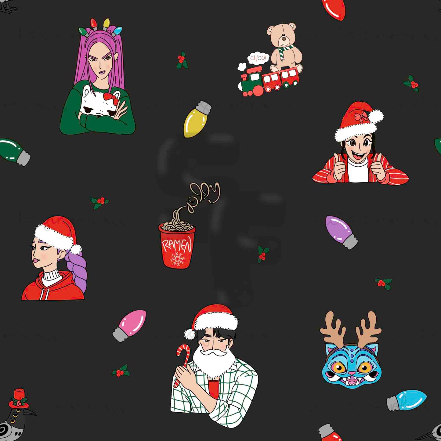 X-Mas Hunters Seamless