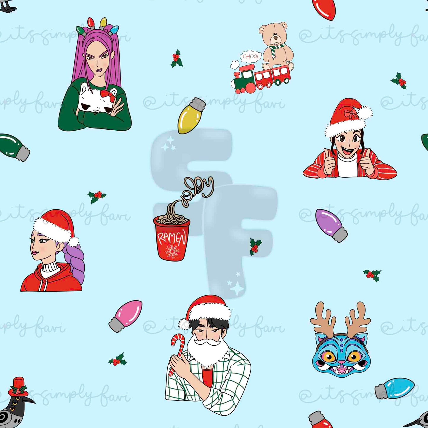 X-Mas Hunters Seamless