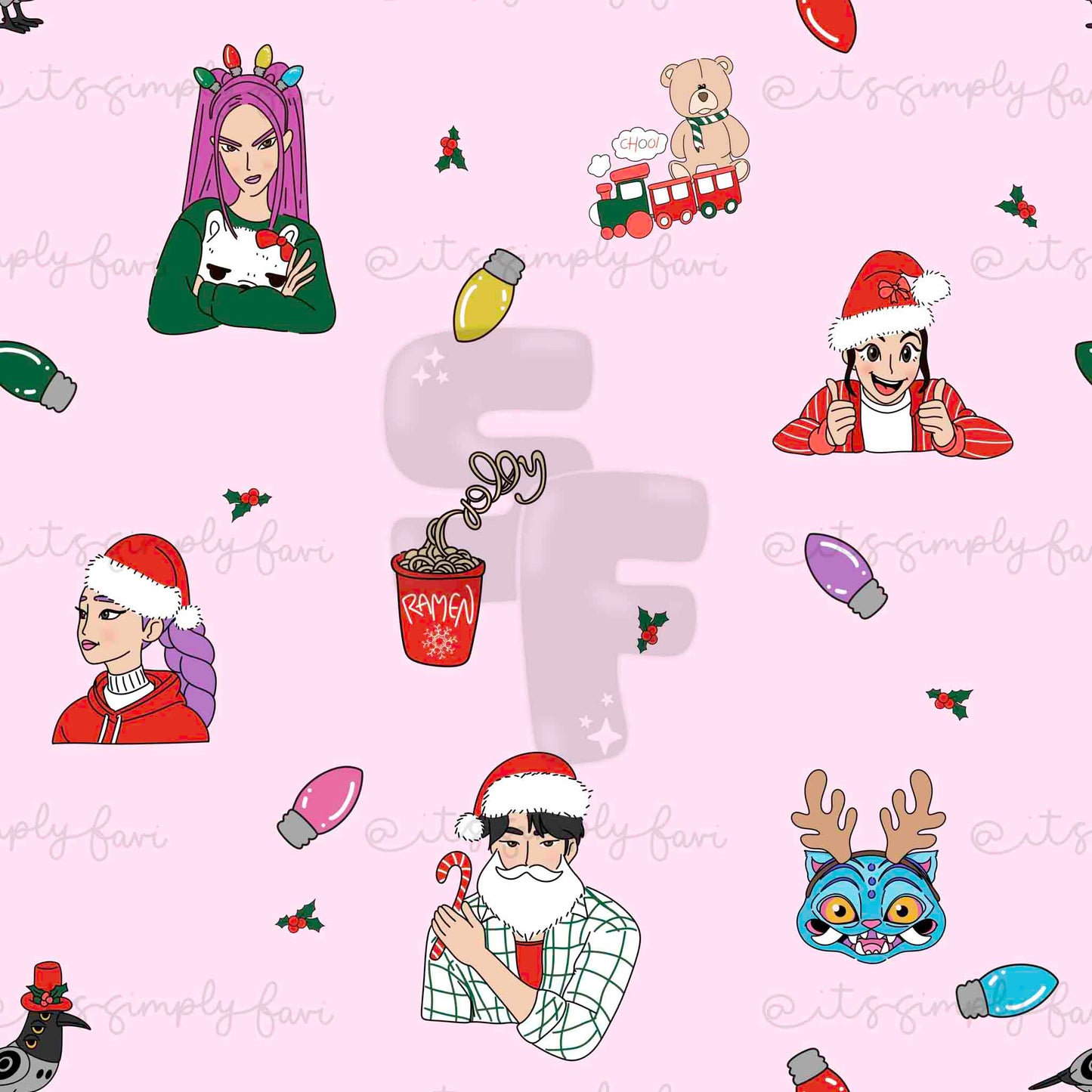 X-Mas Hunters Seamless