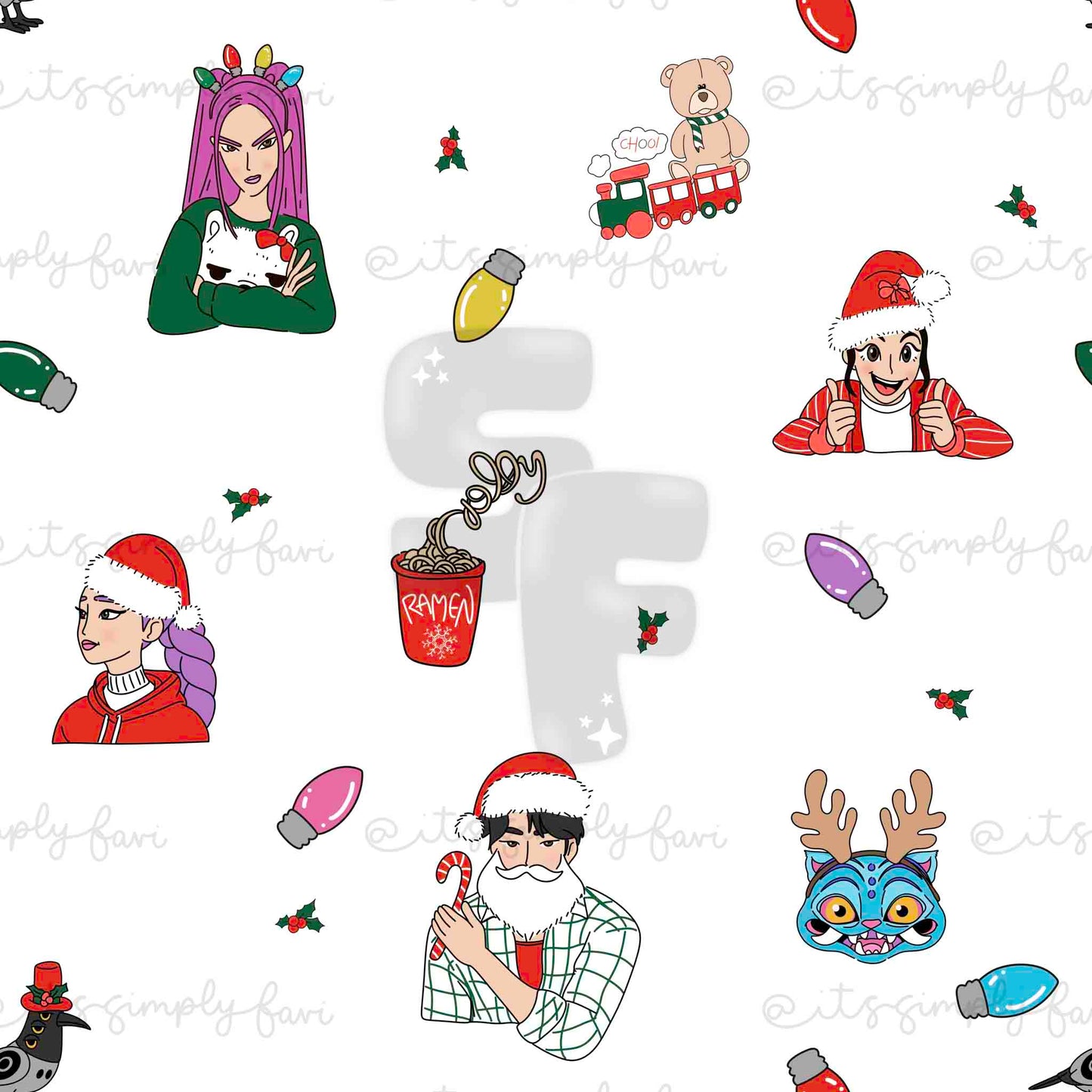 X-Mas Hunters Seamless