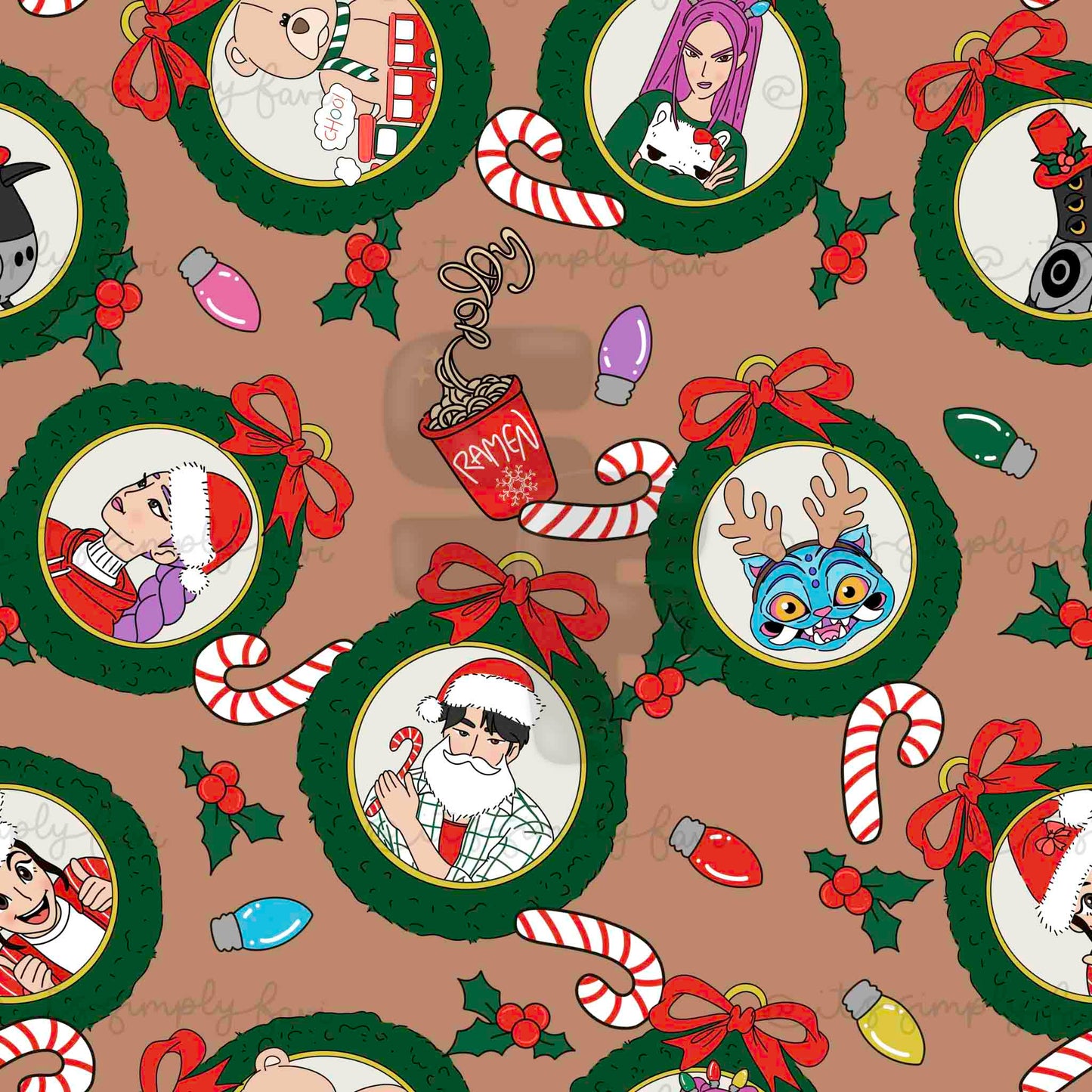 X-Mas Hunters Seamless