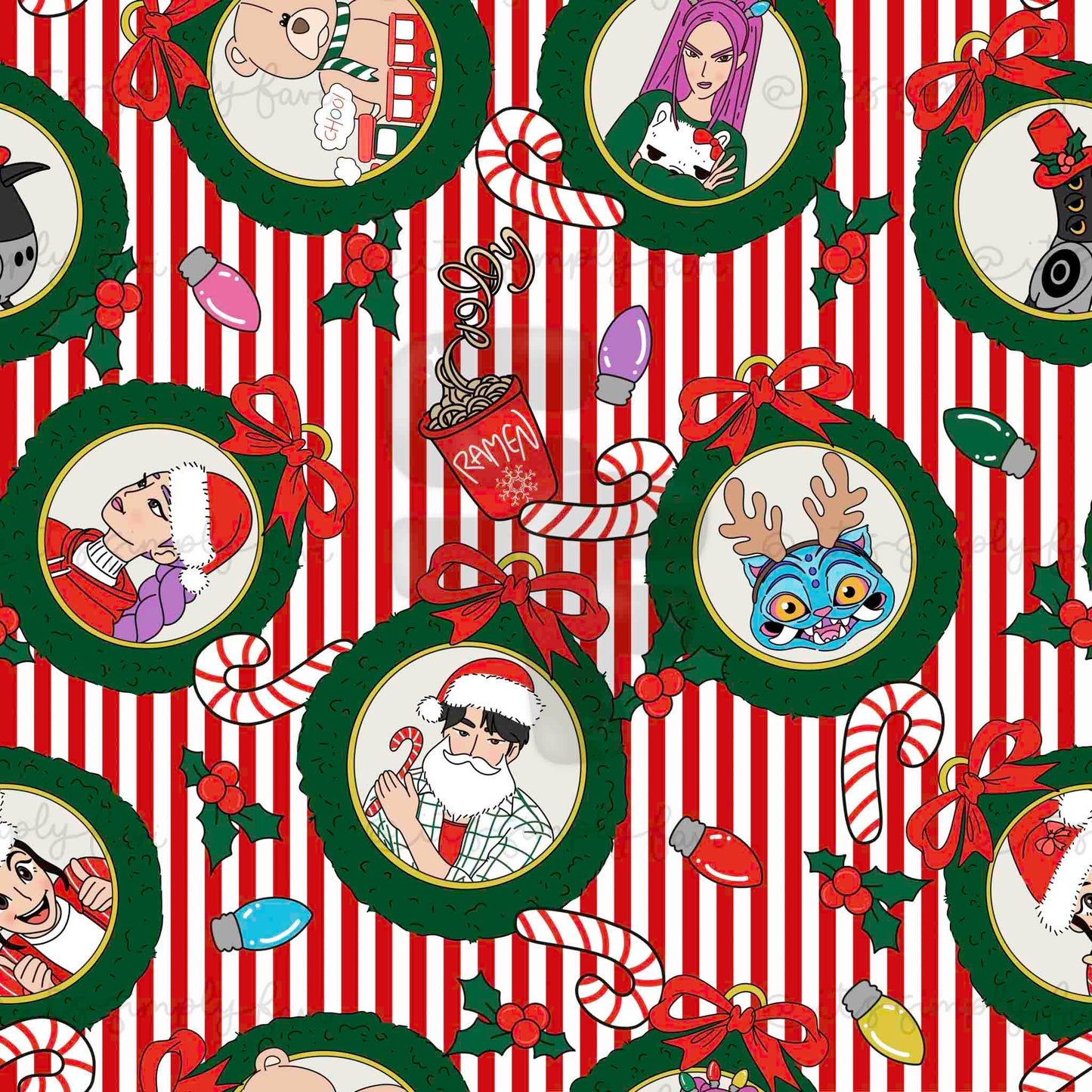 X-Mas Hunters Seamless