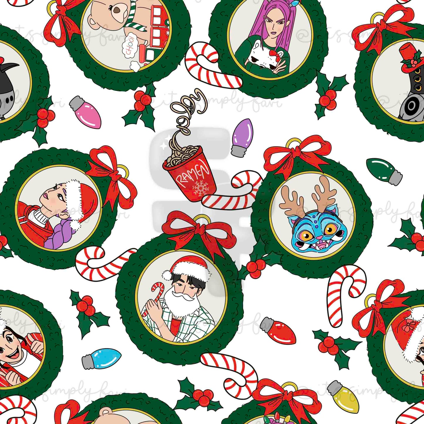 X-Mas Hunters Seamless