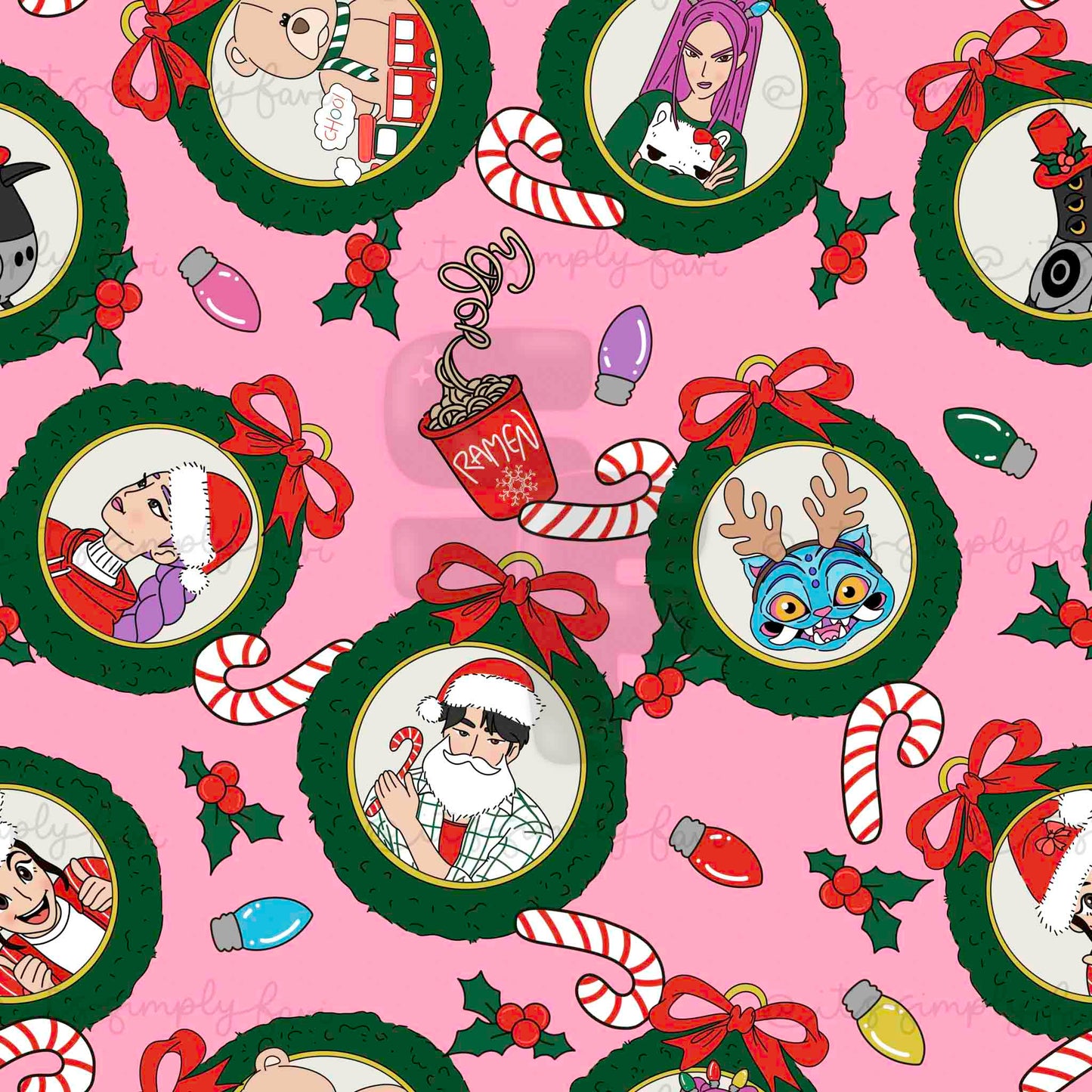 X-Mas Hunters Seamless