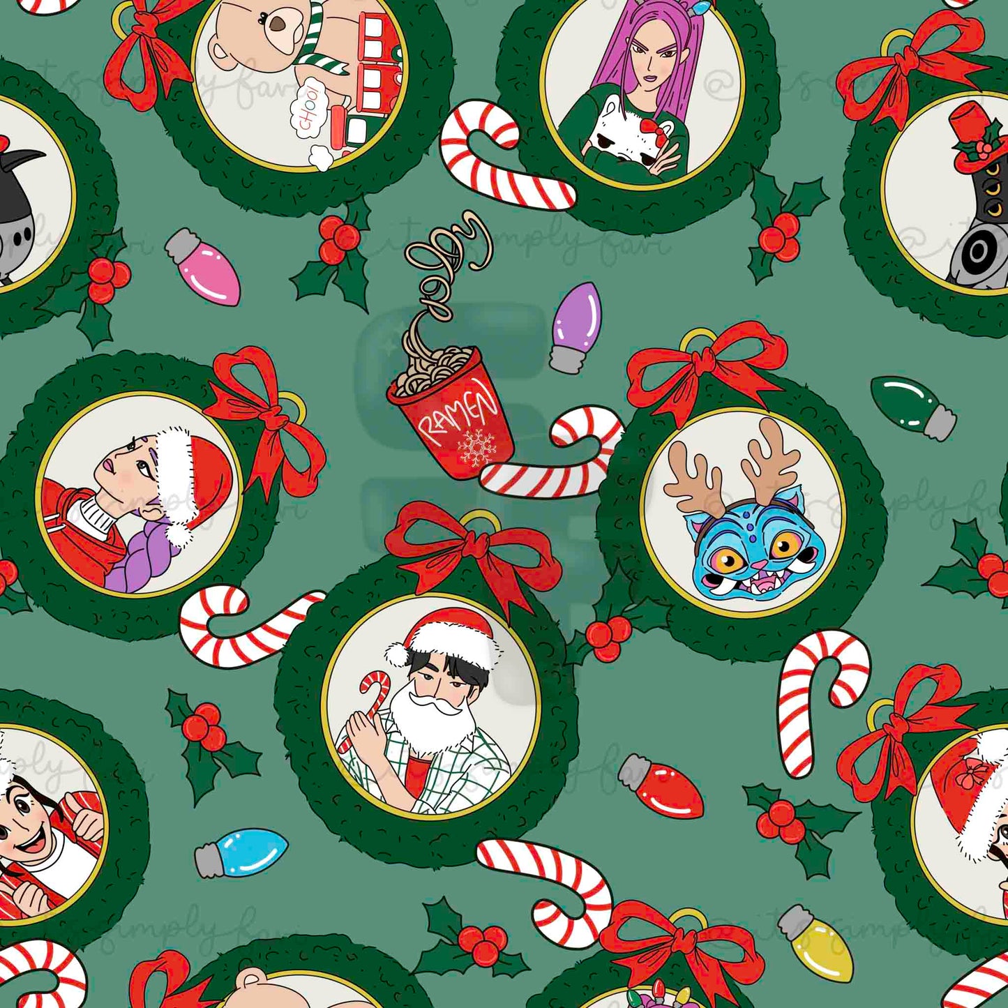 X-Mas Hunters Seamless