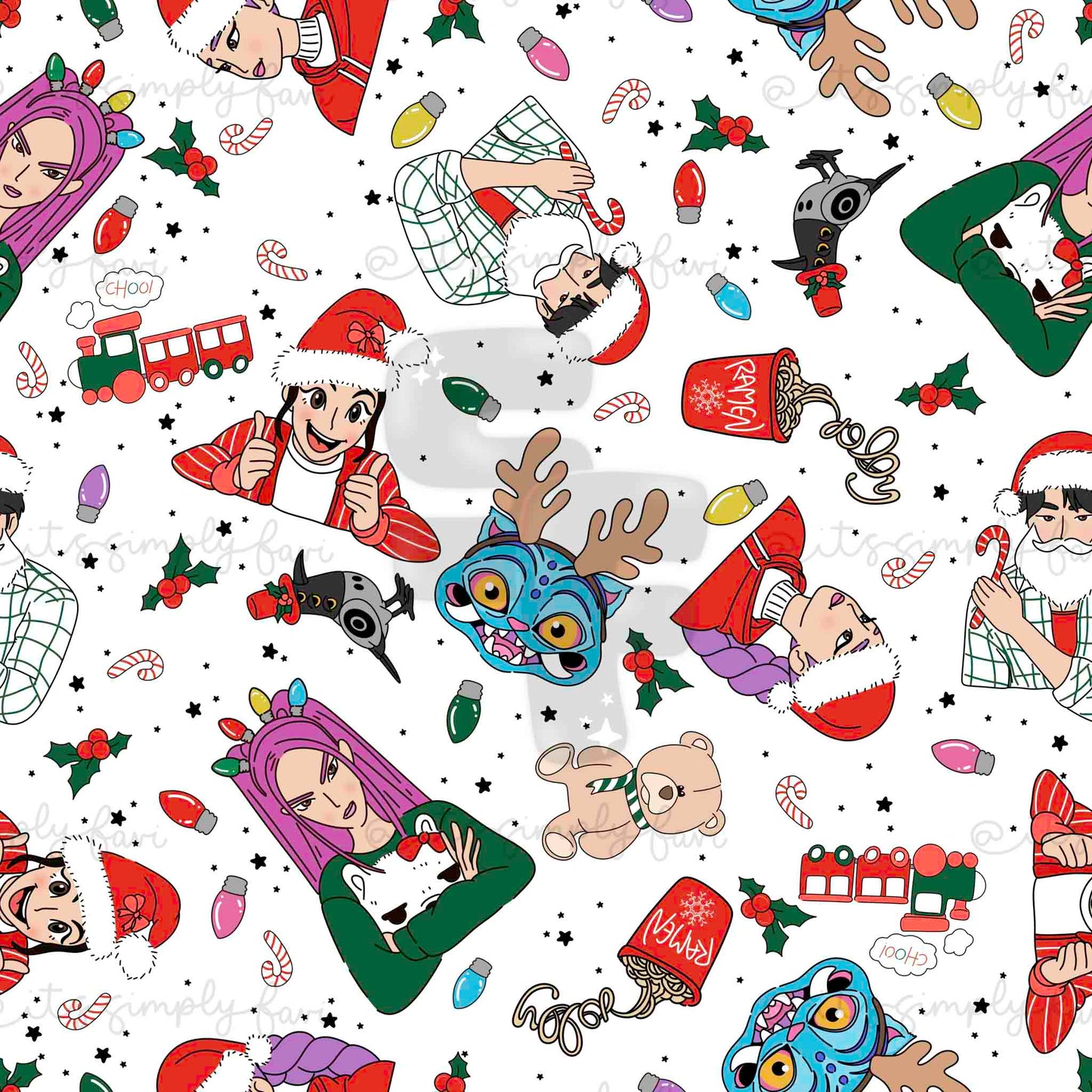 X-Mas Hunters Seamless