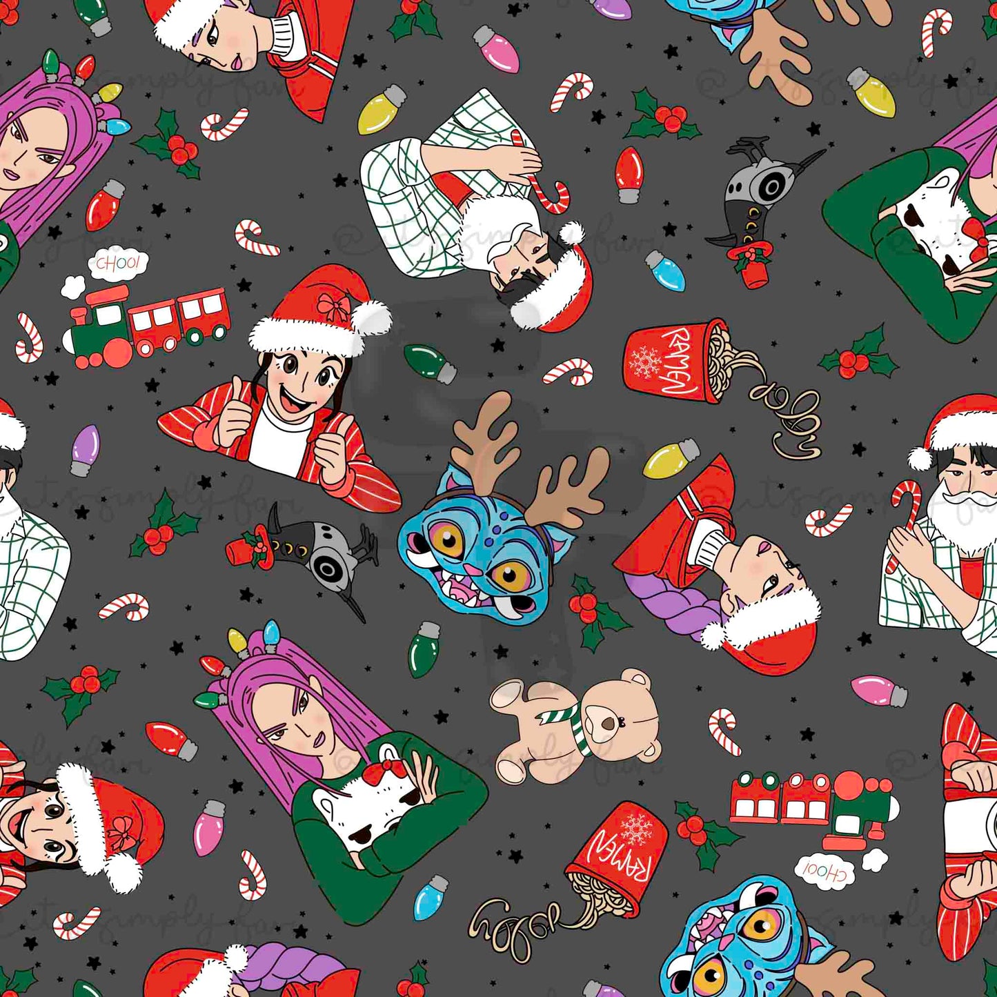 X-Mas Hunters Seamless