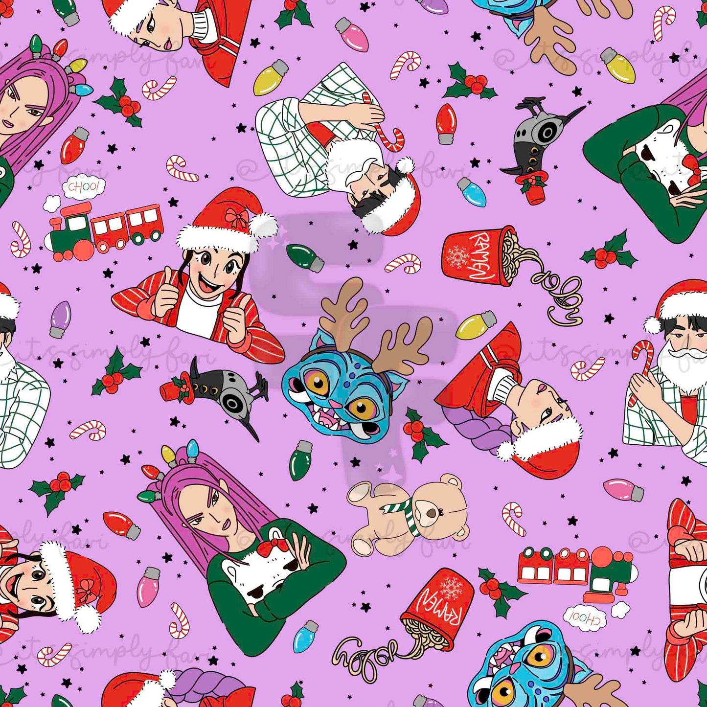 X-Mas Hunters Seamless