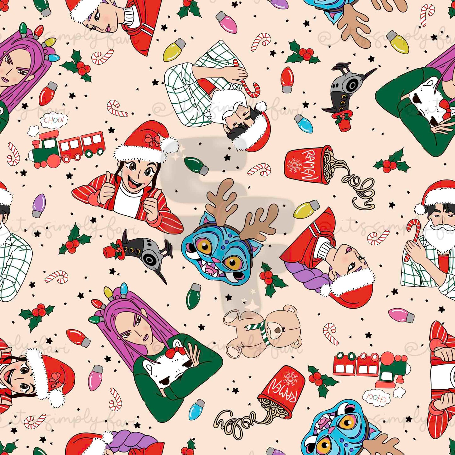 X-Mas Hunters Seamless