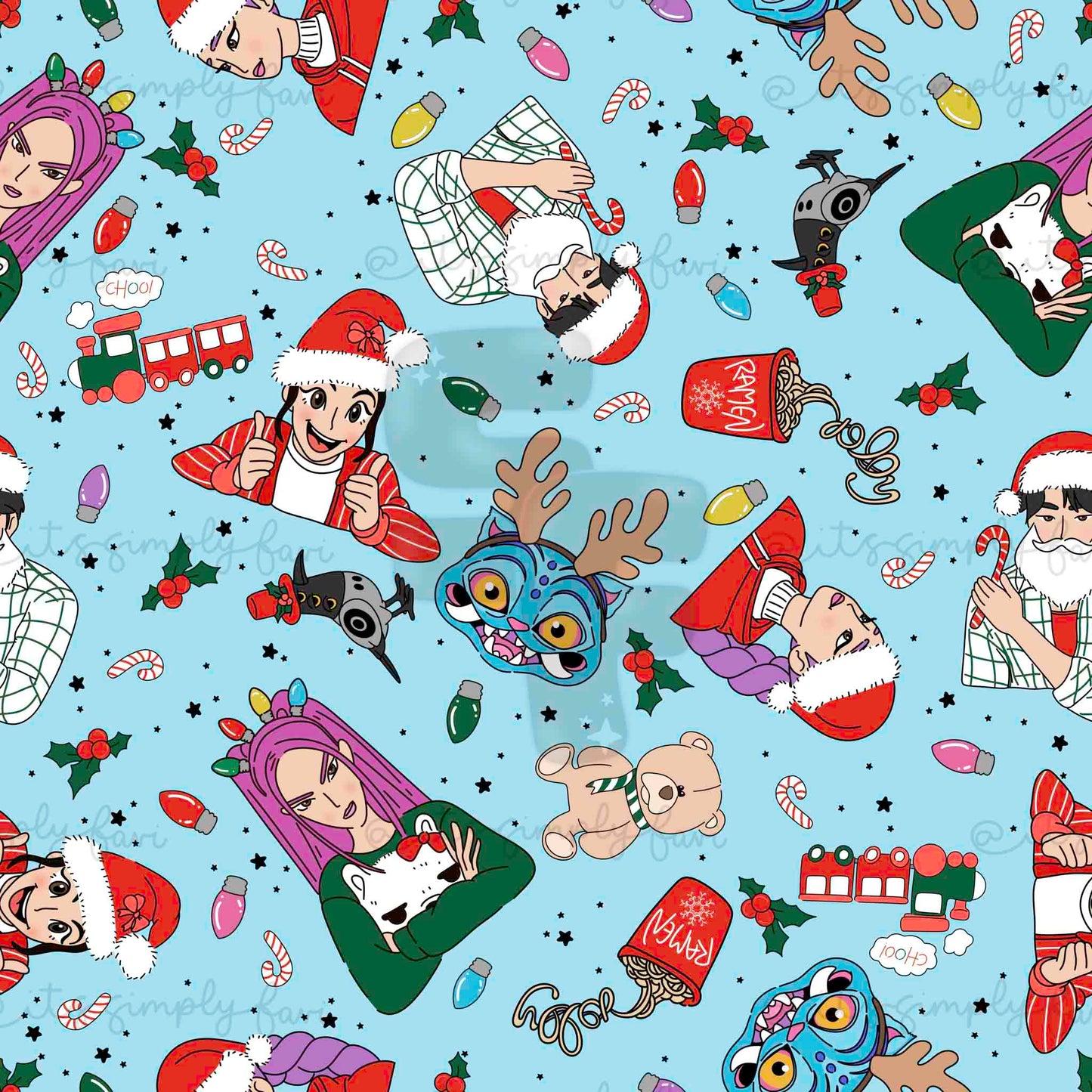 X-Mas Hunters Seamless