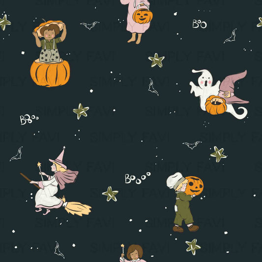 Spooky Vintage Kids Teal
